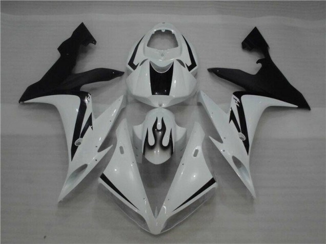 White Black Flame 04-06 Yamaha YZF R1 Motorcycle Fairings White Black Flame 04-06 Yamaha YZF R1 Motorcycle Fairings