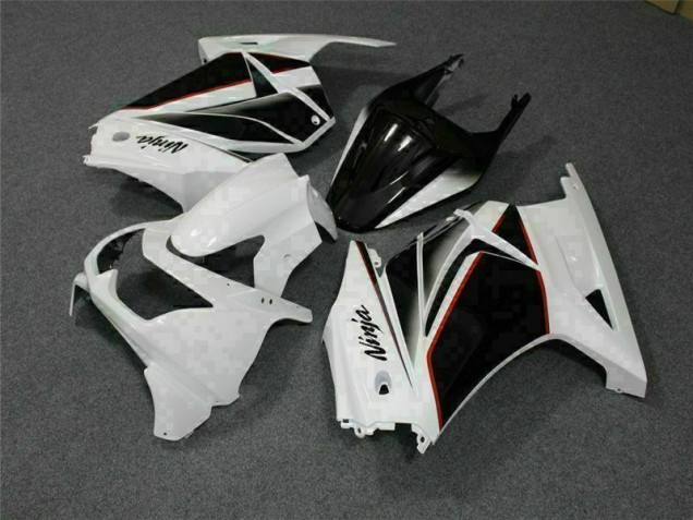 White Black Ninja 08-12 Kawasaki EX250 Motorcycle Fairing White Black Ninja 08-12 Kawasaki EX250 Motorcycle Fairing