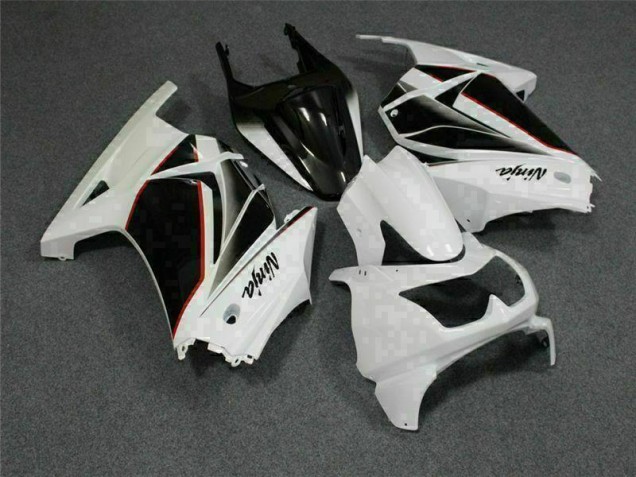 White Black Ninja 08-12 Kawasaki EX250 Motorcycle Fairing White Black Ninja 08-12 Kawasaki EX250 Motorcycle Fairing