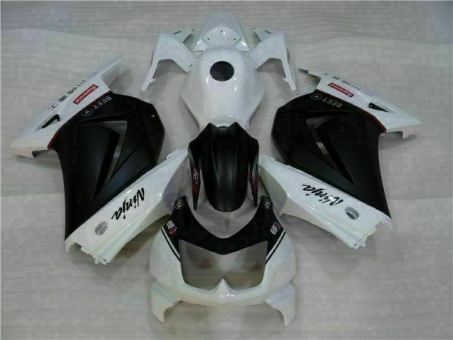 White Black Ninja 08-12 Kawasaki EX250 Motorcycle Fairings White Black Ninja 08-12 Kawasaki EX250 Motorcycle Fairings