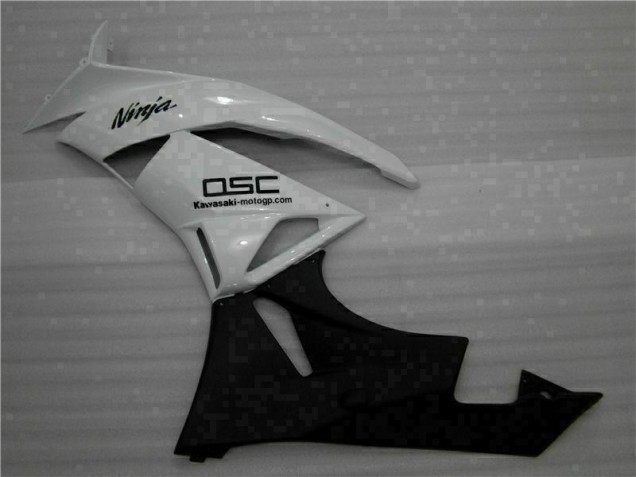 White Black Ninja 09-12 Kawasaki ZX6R Motorcycle Fairings White Black Ninja 09-12 Kawasaki ZX6R Motorcycle Fairings