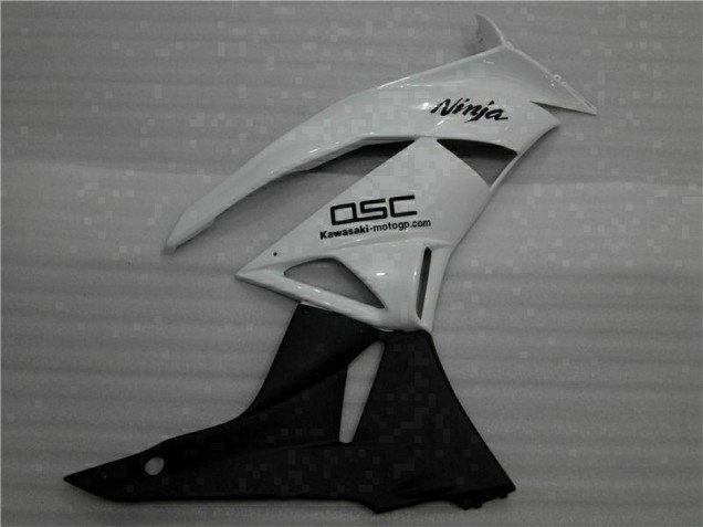 White Black Ninja 09-12 Kawasaki ZX6R Motorcycle Fairings White Black Ninja 09-12 Kawasaki ZX6R Motorcycle Fairings
