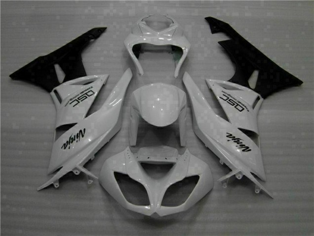 White Black Ninja 09-12 Kawasaki ZX6R Motorcycle Fairings White Black Ninja 09-12 Kawasaki ZX6R Motorcycle Fairings