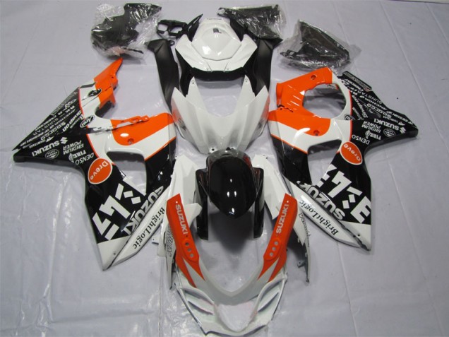 White Black Orange Bright Logic 09-16 Suzuki GSXR 1000 Motorcycle Fairings White Black Orange Bright Logic 09-16 Suzuki GSXR 1000 Motorcycle Fairings