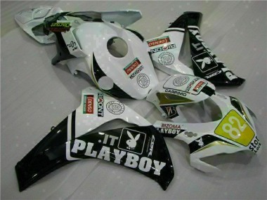 White Black Playboy 08-11 Honda CBR1000RR Motorcycle Fairings
