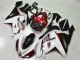 White Black Red 07-08 Kawasaki ZX6R Motorcycle Fairings