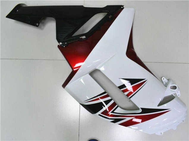 White Black Red 07-08 Kawasaki ZX6R Motorcycle Fairings