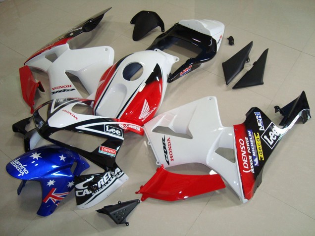 White Black Red Lee 03-04 Honda CBR600RR Motorcycle Fairings White Black Red Lee 03-04 Honda CBR600RR Motorcycle Fairings