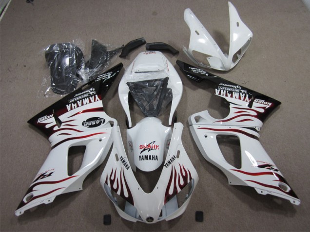 White Black Red Shark 09-11 Yamaha YZF R1 Motorcycle Fairings White Black Red Shark 09-11 Yamaha YZF R1 Motorcycle Fairings
