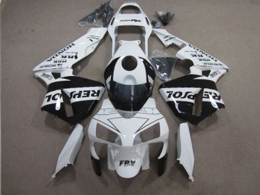 White Black Repsol 03-04 Honda CBR600RR Motorcycle Fairings