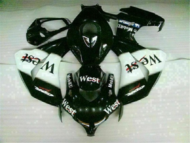 White Black West 08-11 Honda CBR1000RR Motorcycle Fairings