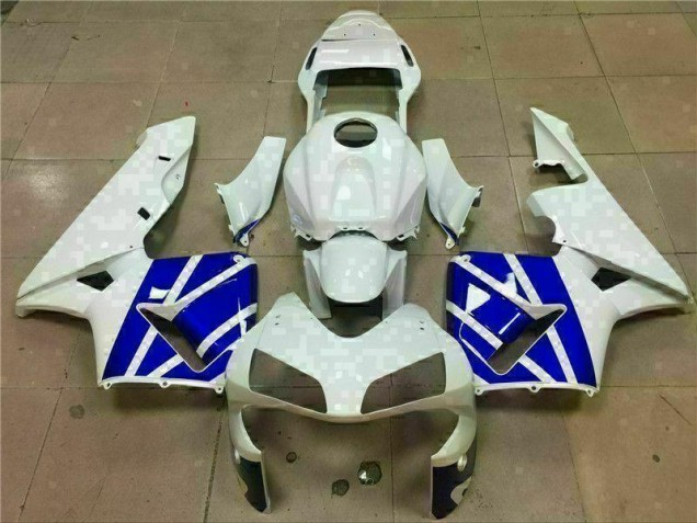 White Blue 03-04 Honda CBR600RR Motorcycle Fairing White Blue 03-04 Honda CBR600RR Motorcycle Fairing