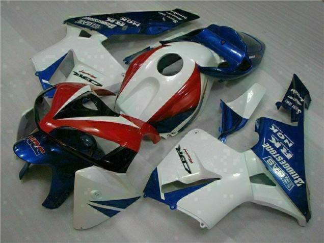 White Blue 05-06 Honda CBR600RR Motorcycle Fairings White Blue 05-06 Honda CBR600RR Motorcycle Fairings