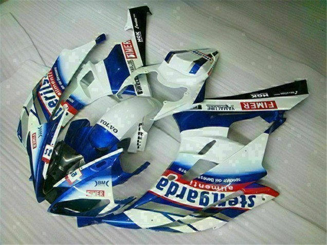 White Blue 06-07 Yamaha YZF R6 Motorcycle Fairing White Blue 06-07 Yamaha YZF R6 Motorcycle Fairing