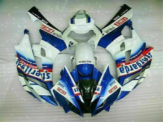 White Blue 06-07 Yamaha YZF R6 Motorcycle Fairing White Blue 06-07 Yamaha YZF R6 Motorcycle Fairing