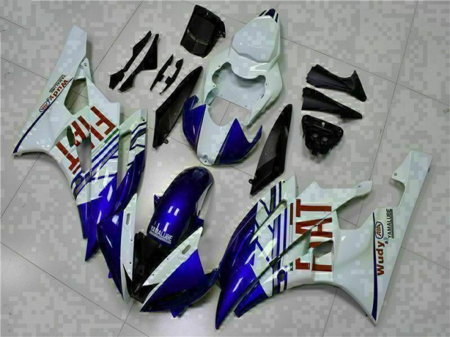 White Blue 06-07 Yamaha YZF R6 Motorcycle Fairings White Blue 06-07 Yamaha YZF R6 Motorcycle Fairings