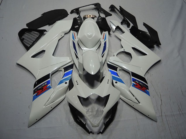 White Blue 07-08 Suzuki GSXR 1000 Motorcycle Fairing