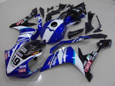 White Blue 07-08 Yamaha YZF R1 Motorcycle Fairings