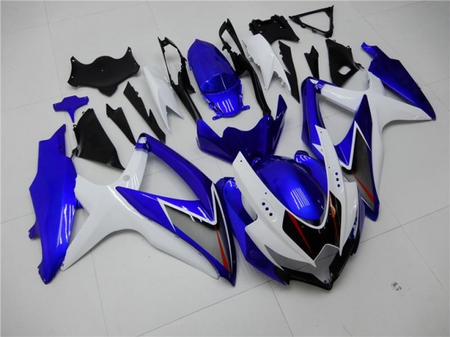 White Blue 08-10 Suzuki GSXR 600/750 Motorcycle Fairings