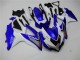 White Blue 08-10 Suzuki GSXR 600/750 Motorcycle Fairings
