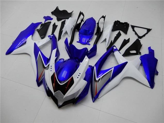 White Blue 08-10 Suzuki GSXR 600/750 Motorcycle Fairings