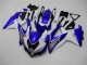 White Blue 08-10 Suzuki GSXR 600/750 Motorcycle Fairings