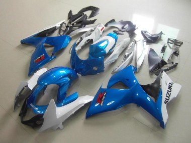 White Blue 09-16 Suzuki GSXR 1000 Motorcycle Fairing