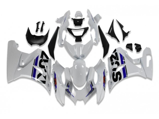 White Blue 17-21 Suzuki GSXR 1000 Motorcycle Fairings