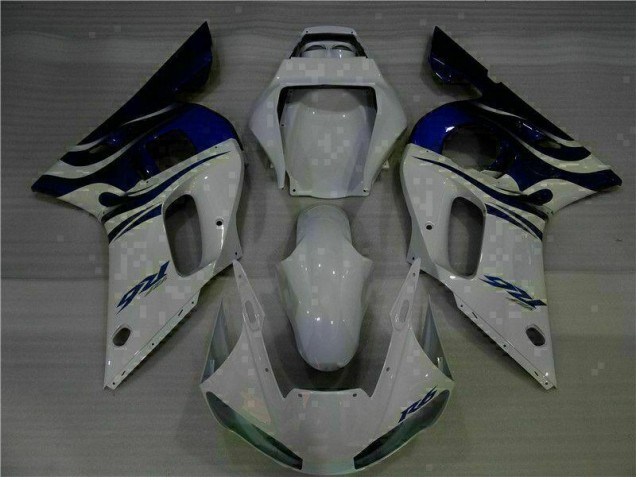 White Blue 98-02 Yamaha YZF R6 Motorcycle Fairing White Blue 98-02 Yamaha YZF R6 Motorcycle Fairing
