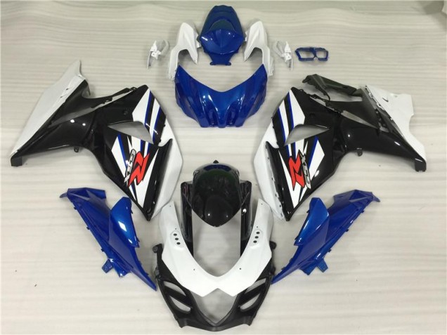 White Blue Black 09-16 Suzuki GSXR 1000 Motorcycle Fairing White Blue Black 09-16 Suzuki GSXR 1000 Motorcycle Fairing