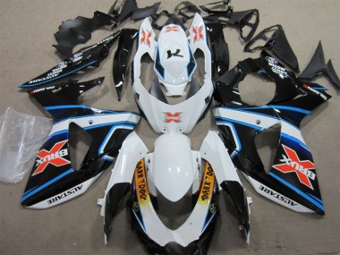 White Blue Brux Dark Dog 09-16 Suzuki GSXR 1000 Motorcycle Fairings