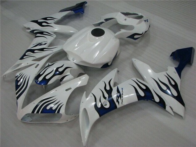 White Blue Flame 04-06 Yamaha YZF R1 Motorcycle Fairings