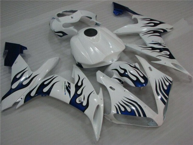 White Blue Flame 04-06 Yamaha YZF R1 Motorcycle Fairings