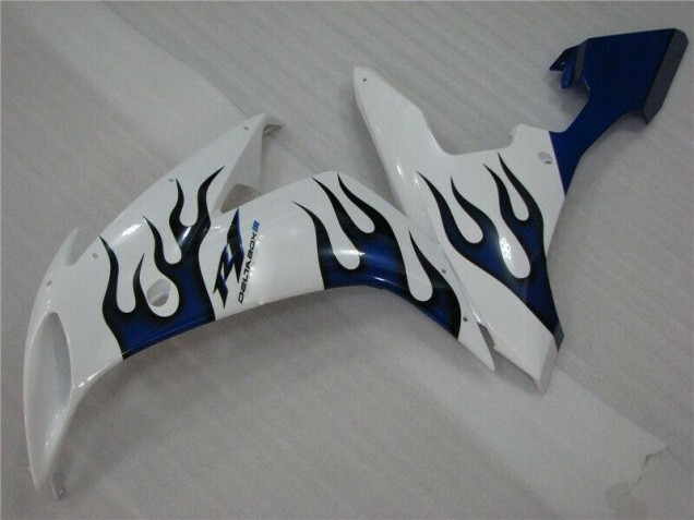 White Blue Flame 04-06 Yamaha YZF R1 Motorcycle Fairings