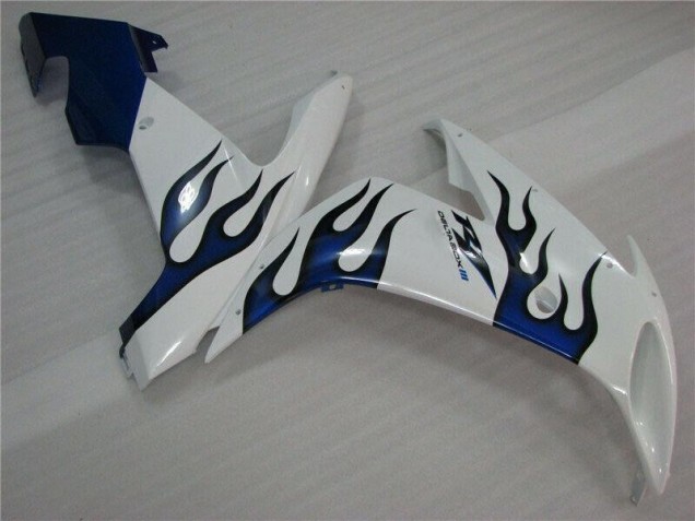 White Blue Flame 04-06 Yamaha YZF R1 Motorcycle Fairings