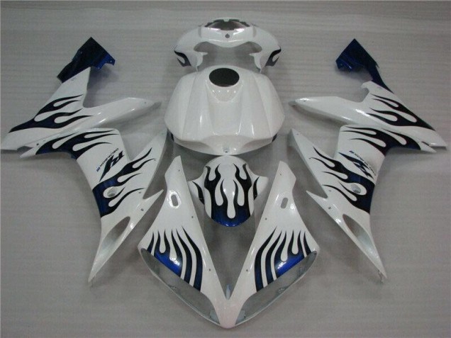 White Blue Flame 04-06 Yamaha YZF R1 Motorcycle Fairings