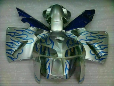 White Blue Flame 05-06 Honda CBR600RR Motorcycle Fairings