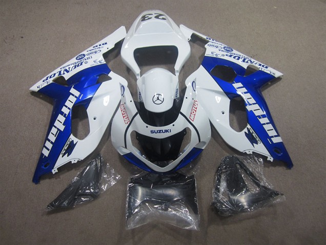 White Blue Motul 01-03 Suzuki GSXR 600 Motorcycle Fairing White Blue Motul 01-03 Suzuki GSXR 600 Motorcycle Fairing