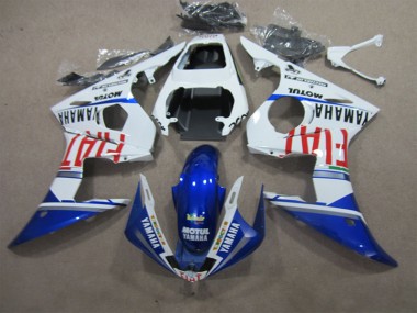White Blue Motul Fiat 03-05 Yamaha YZF R6 Motorcycle Fairings