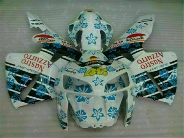 White Blue Nastro Azzurro 46 05-06 Honda CBR600RR Motorcycle Fairing