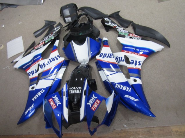 White Blue Sterilgarda Volvo 06-07 Yamaha YZF R6 Motorcycle Fairings White Blue Sterilgarda Volvo 06-07 Yamaha YZF R6 Motorcycle Fairings