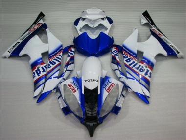 White Blue Sterilgarda Volvo 08-16 Yamaha YZF R6 Motorcycle Fairings