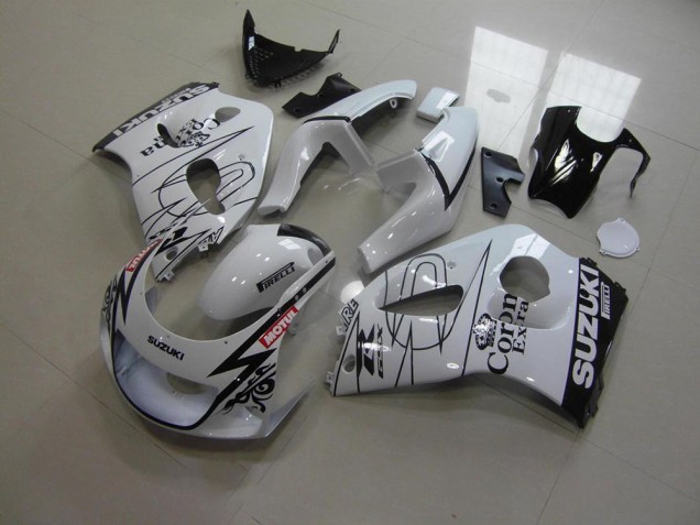 White Corona 96-00 Suzuki GSXR 600 Motorcycle Fairings