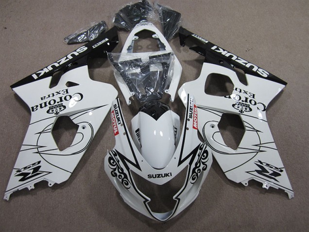 White Corona Extra Motul 04-05 Suzuki GSXR 600 Motorcycle Fairings White Corona Extra Motul 04-05 Suzuki GSXR 600 Motorcycle Fairings