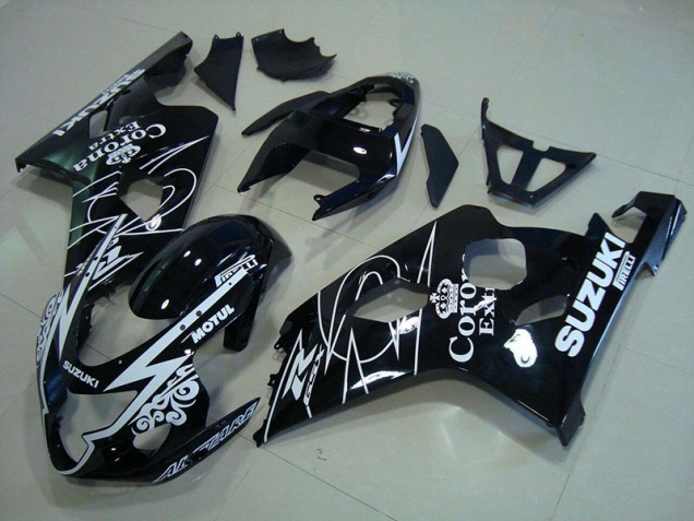 White Corona Extra Motul 04-05 Suzuki GSXR 750 Motorcycle Fairings