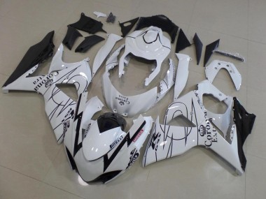 White Corona Race 09-16 Suzuki GSXR 1000 Motorcycle Fairings