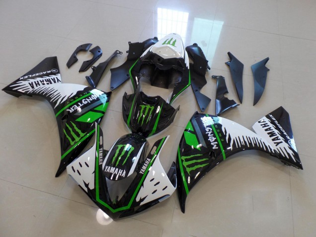 White Green Big Monster 09-11 Yamaha YZF R1 Motorcycle Fairings White Green Big Monster 09-11 Yamaha YZF R1 Motorcycle Fairings