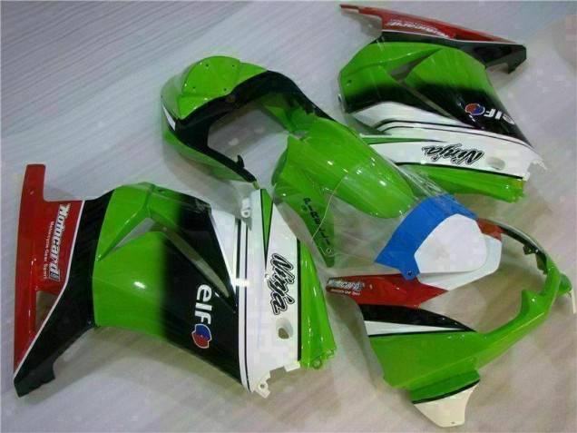 White Green Black Ninja 08-12 Kawasaki EX250 Motorcycle Fairings
