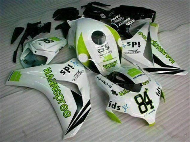 White Green Hannspree 84 08-11 Honda CBR1000RR Motorcycle Fairings White Green Hannspree 84 08-11 Honda CBR1000RR Motorcycle Fairings