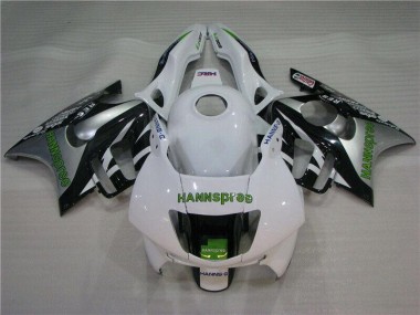 White Green Hannspree 95-98 Honda CBR600 F3 Motorcycle Fairings